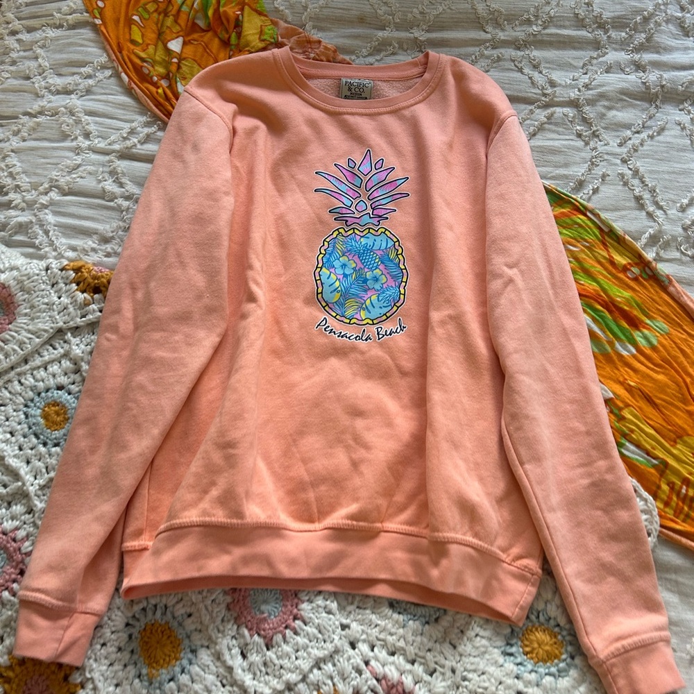 pensacola beach crewneck 🍑🍊